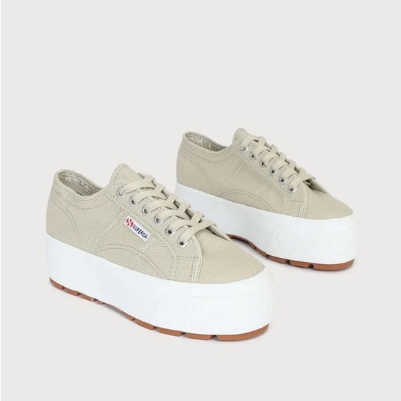 Superga 2790 Tank Agate Grey Platform Sneakers Size 9 - Picture 1 of 6